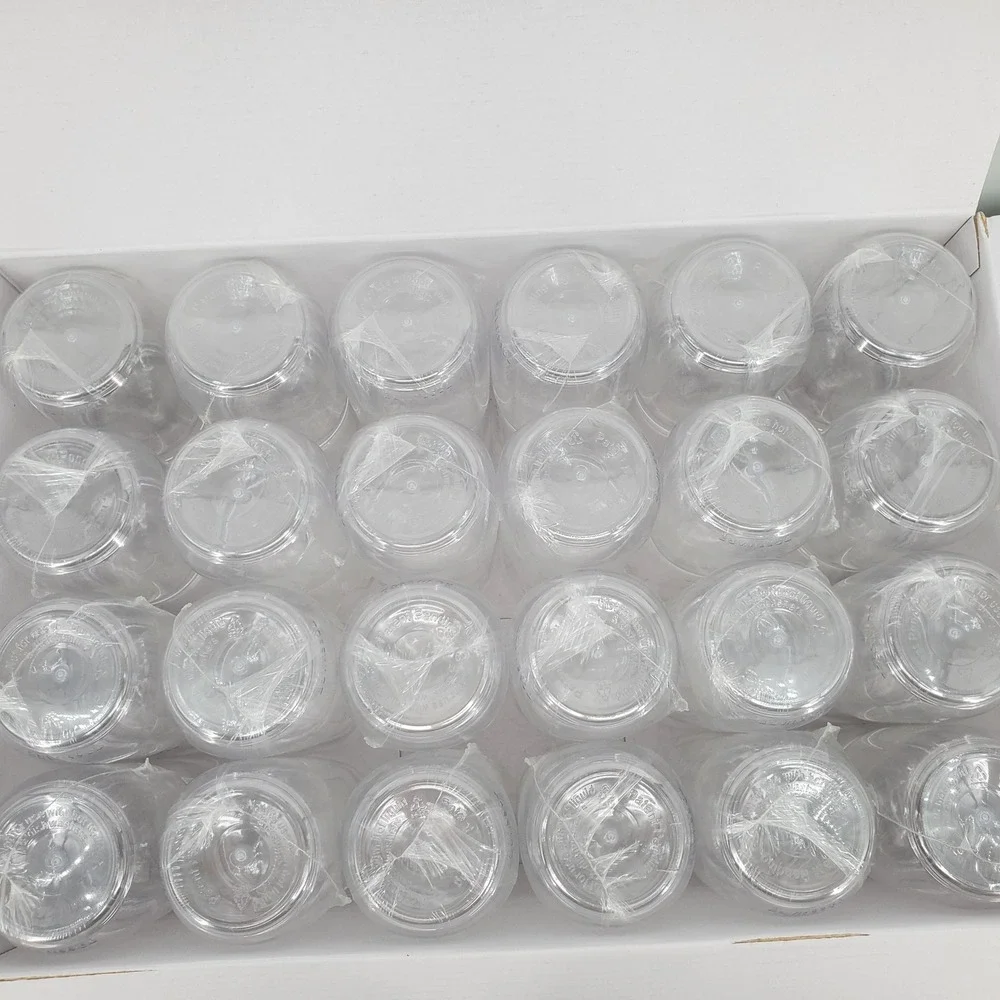 TOSSWARE 16oz Mason Jar Set of 48 Shatterproof Stackable Clear Plastic Drinkware